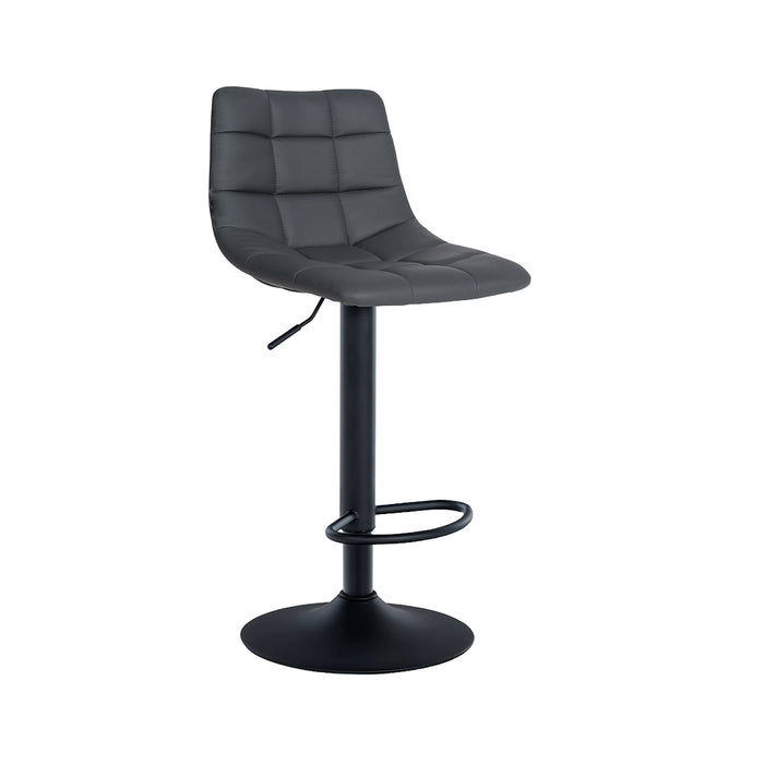 Barhocker Jork . Kunstleder schwarz . grau