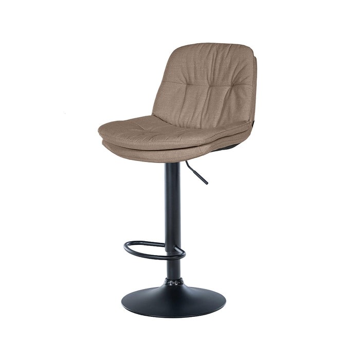 Barhocker Lille . Stoff taube . schwarz