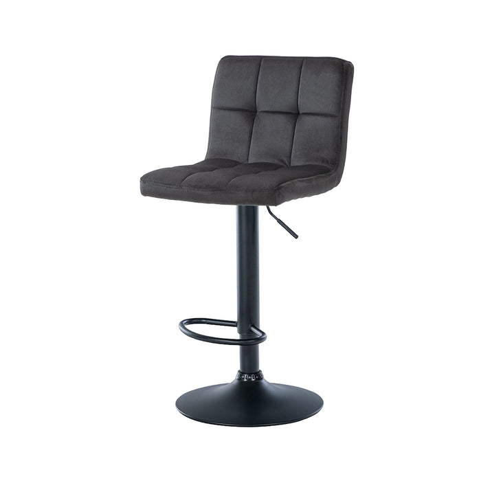 Barhocker Pula . Samt schwarz . schwarz
