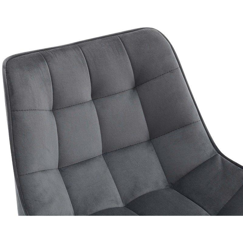 Barhocker Dallas . 78H . Samt schwarz . dunkelgrau