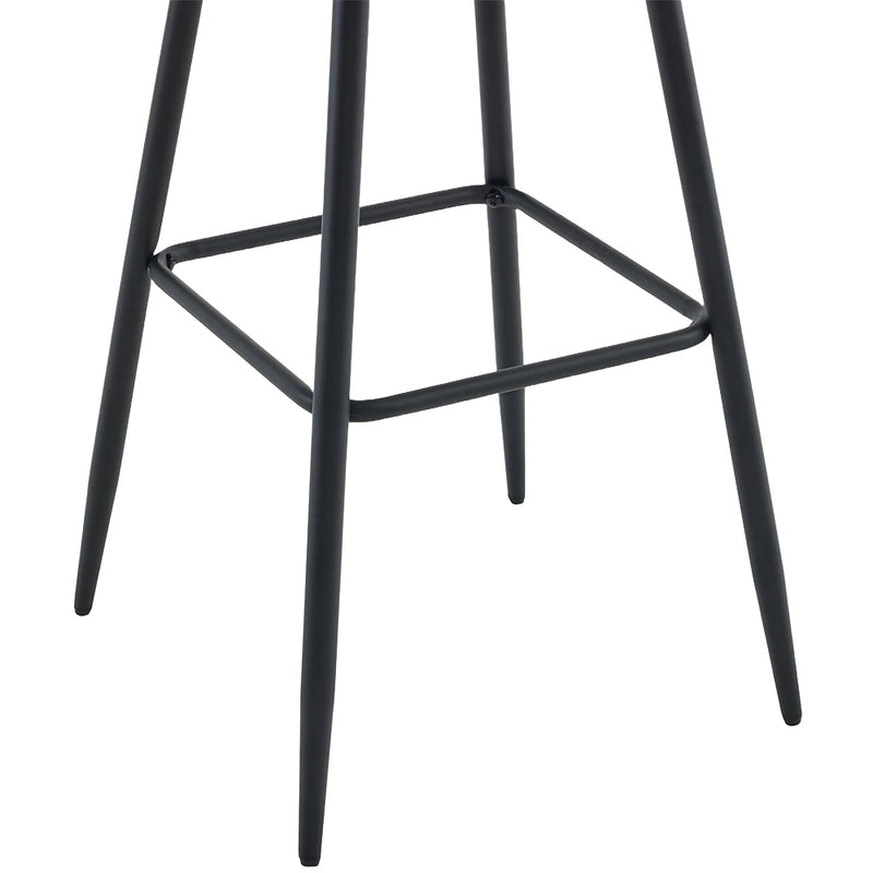 Barhocker Dallas . 78H . Samt schwarz . dunkelgrau
