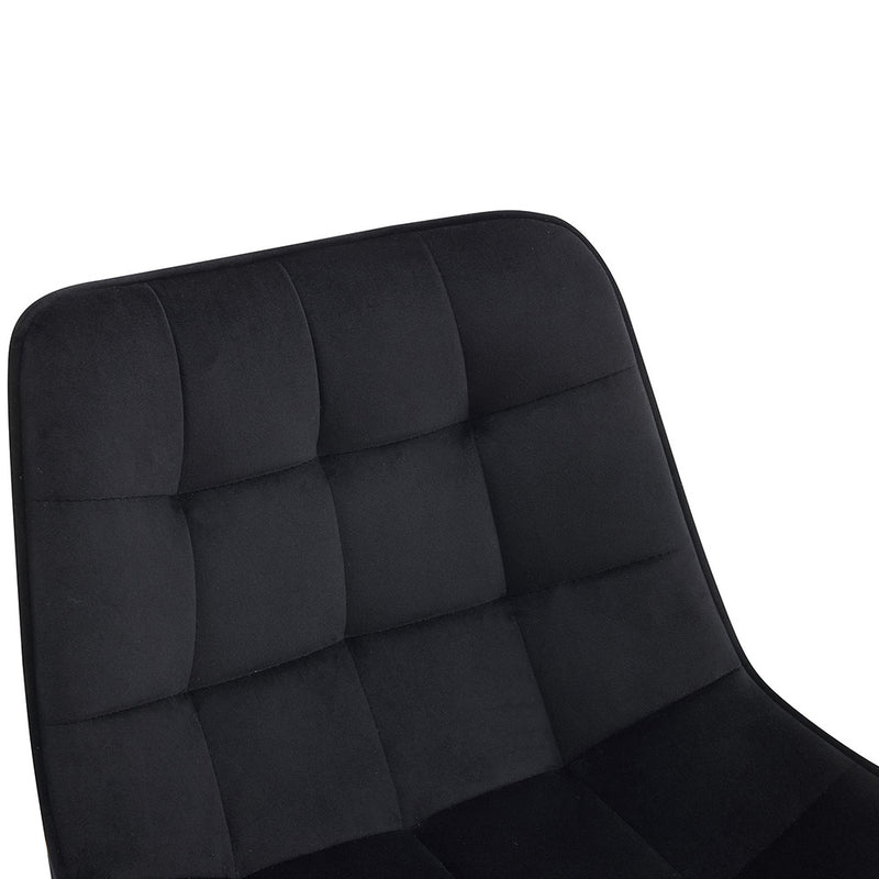 Barhocker Dallas . 78H . Samt schwarz . schwarz