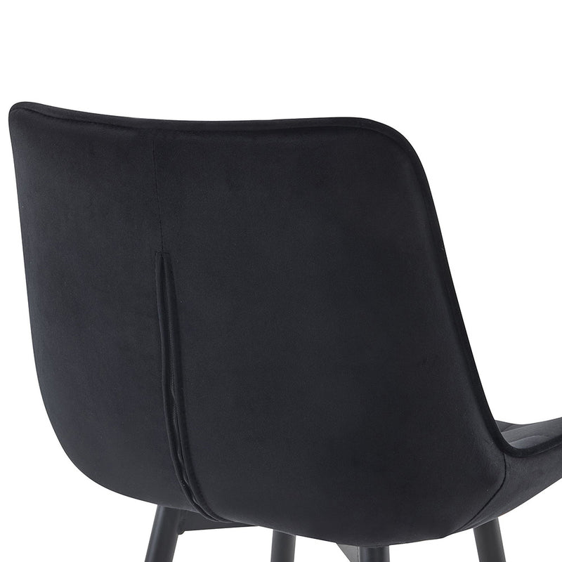 Barhocker Dallas . 78H . Samt schwarz . schwarz