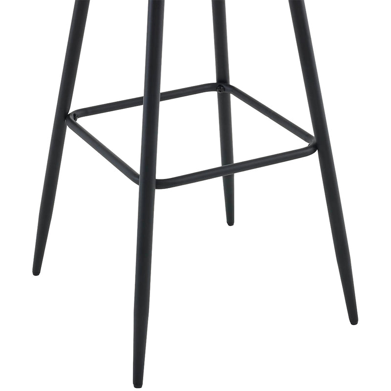 Barhocker Dallas . 78 . schwarz . Stoff dunkelgrau
