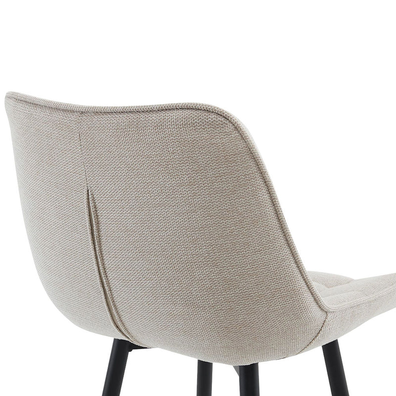 Barhocker Dallas . 78 . schwarz . Stoff creme