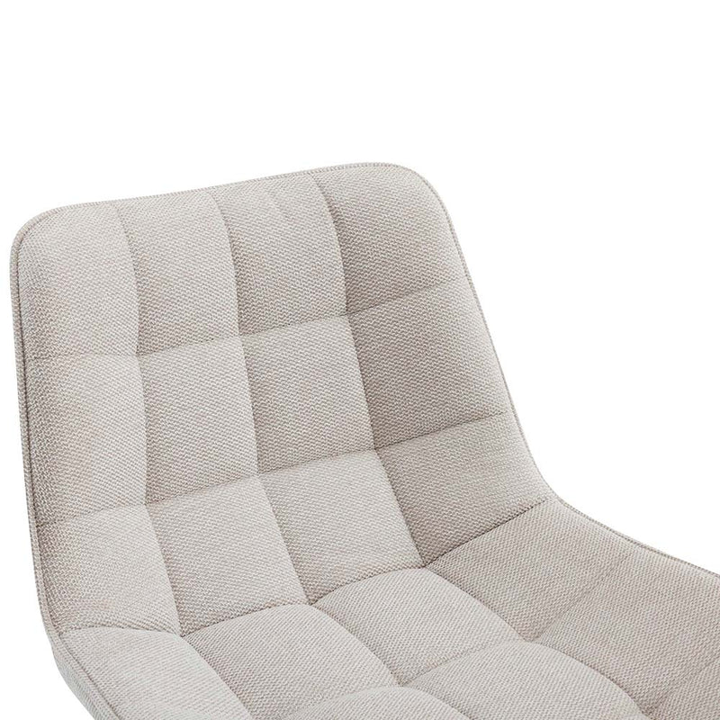 Barhocker Dallas . 78 . schwarz . Stoff creme