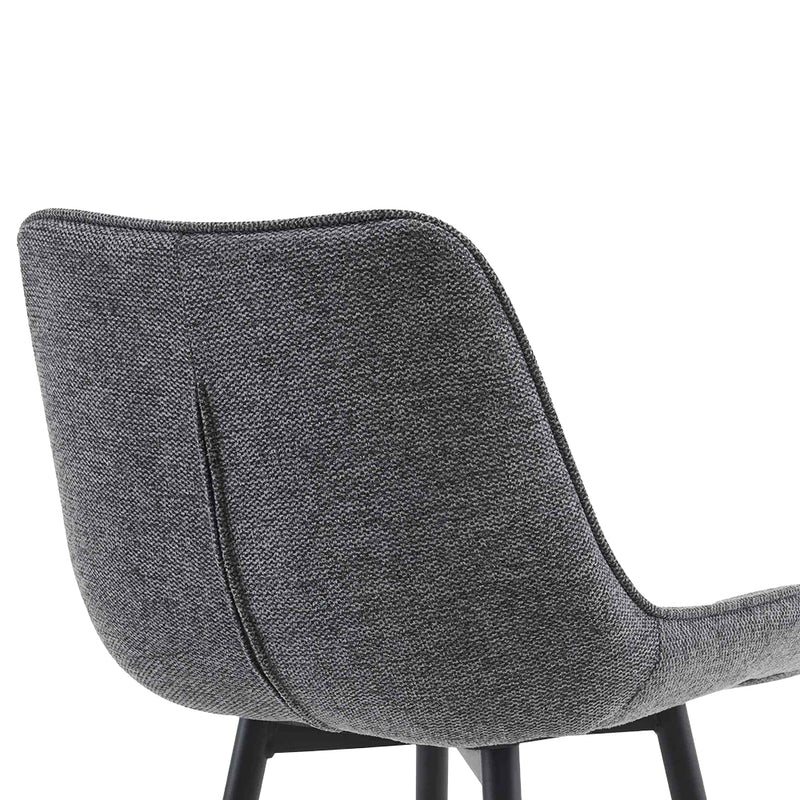 Barhocker Dallas . 78 . schwarz . Stoff dunkelgrau