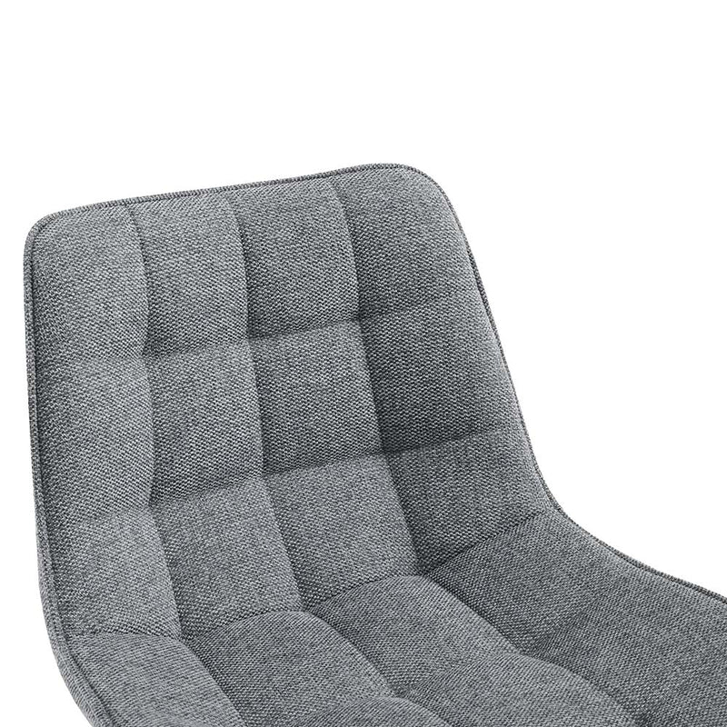 Barhocker Dallas . 78 . schwarz . Stoff grau
