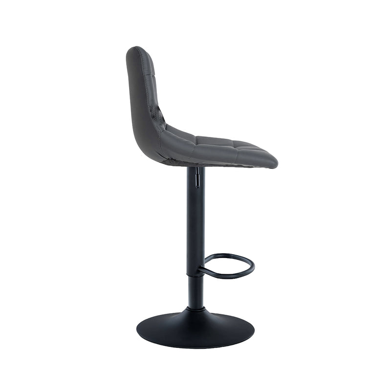 Barhocker Jork . Kunstleder schwarz . grau