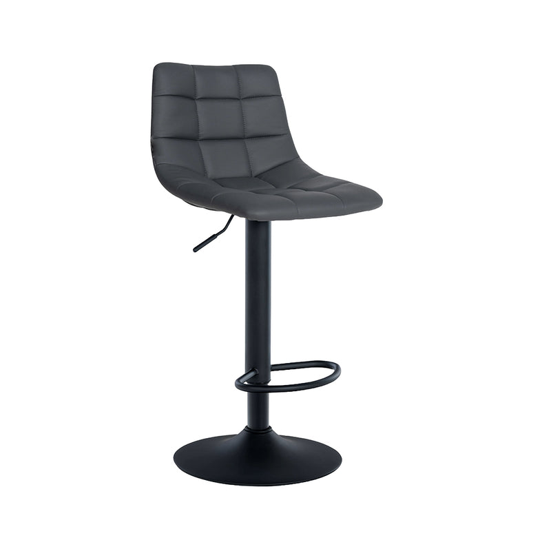 Barhocker Jork . Kunstleder schwarz . grau