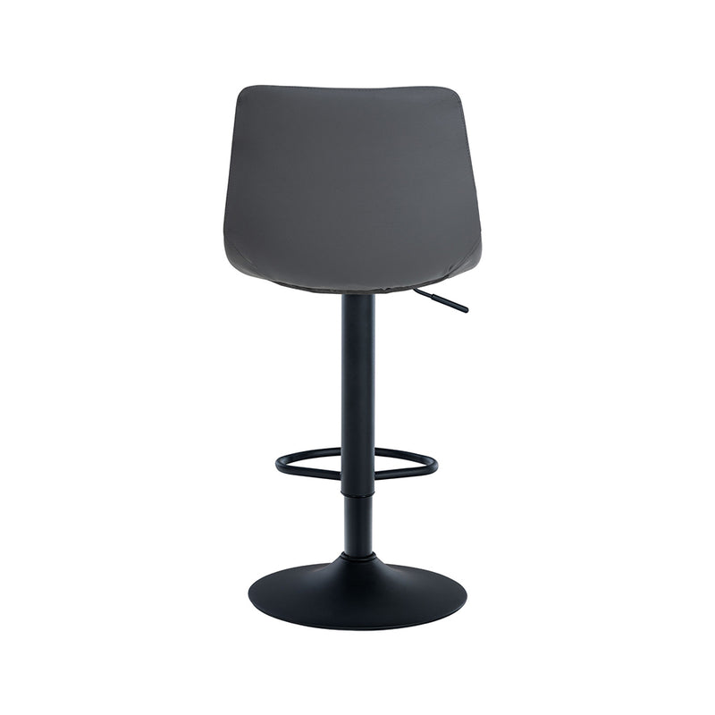 Barhocker Jork . Kunstleder schwarz . grau
