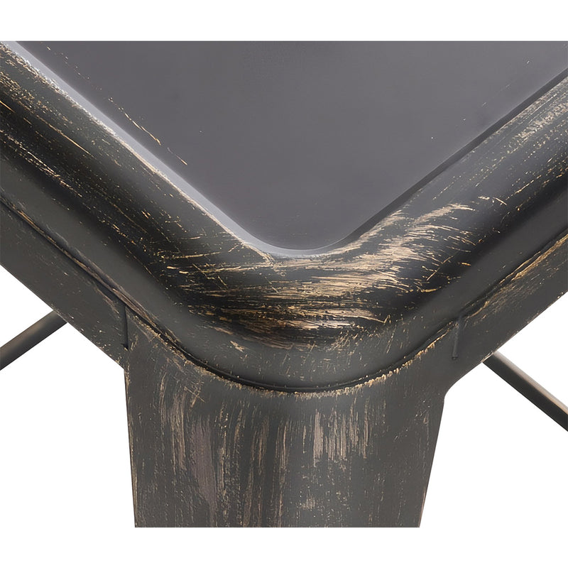 Barhocker Jupiter . schwarz-Gold . 76H