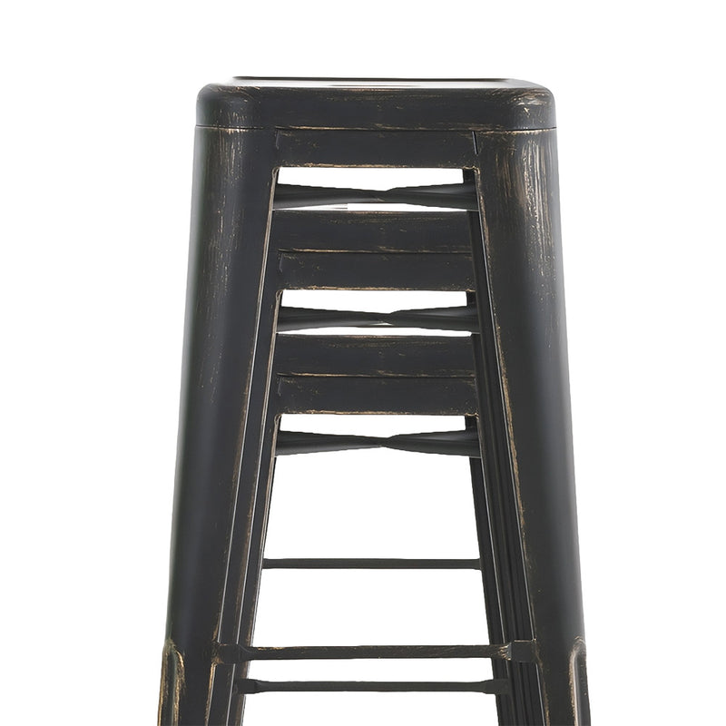 Barhocker Jupiter . schwarz-Gold . 76H