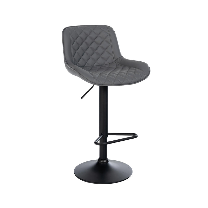 Barhocker Korfu . Kunstleder grau . schwarz