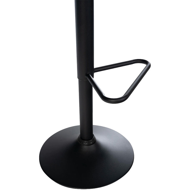 Barhocker Korfu . Kunstleder grau . schwarz