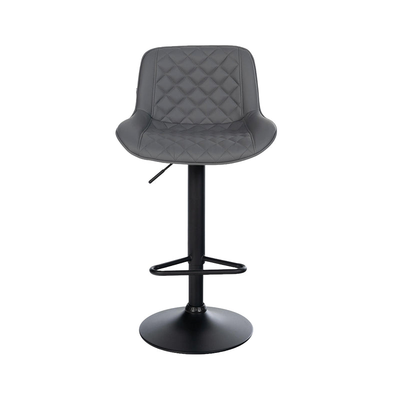 Barhocker Korfu . Kunstleder grau . schwarz