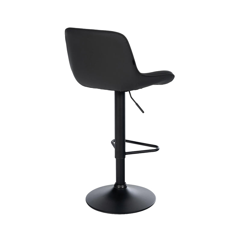 Barhocker Korfu . Kunstleder schwarz . schwarz