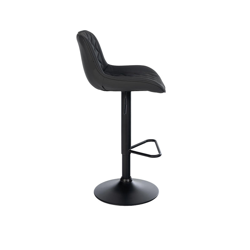 Barhocker Korfu . Kunstleder schwarz . schwarz