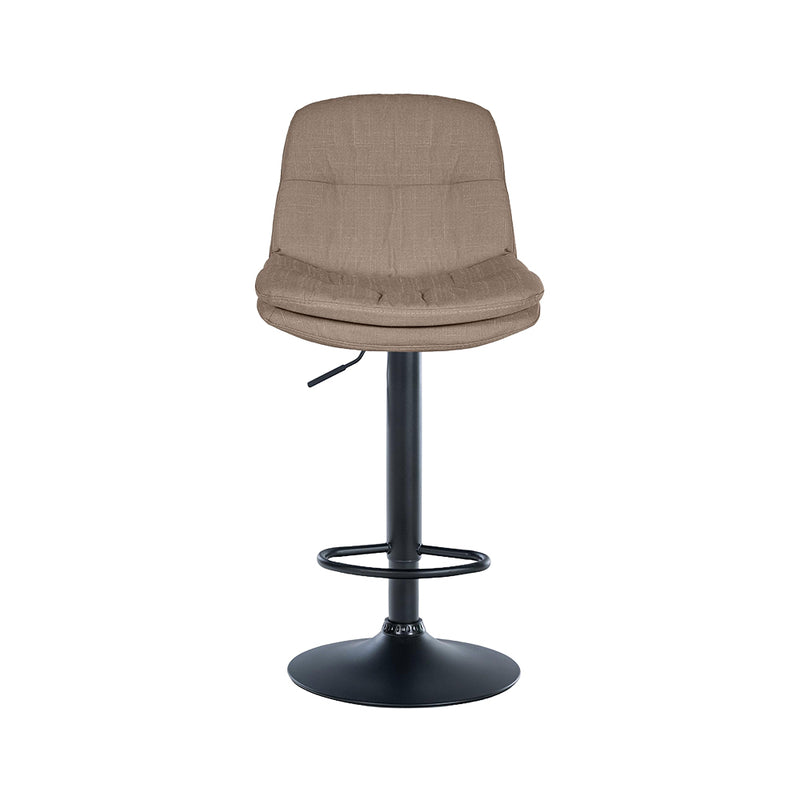 Barhocker Lille . Stoff taube . schwarz