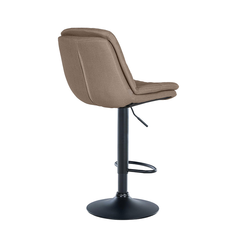 Barhocker Lille . Stoff taube . schwarz