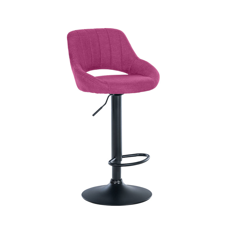 Barhocker Mainz . schwarz . Stoff lila