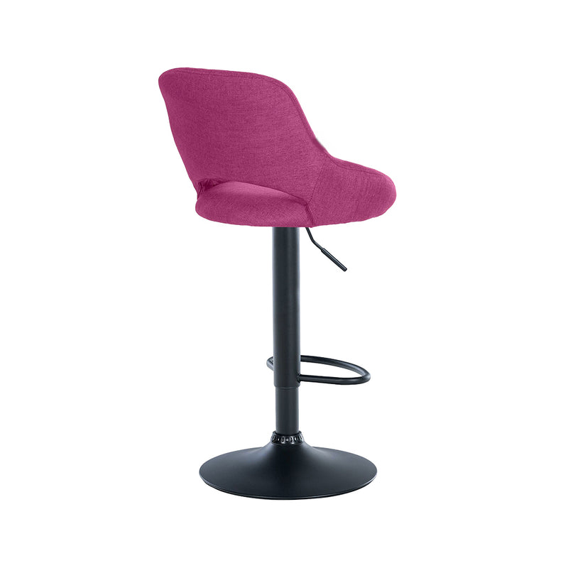 Barhocker Mainz . schwarz . Stoff lila