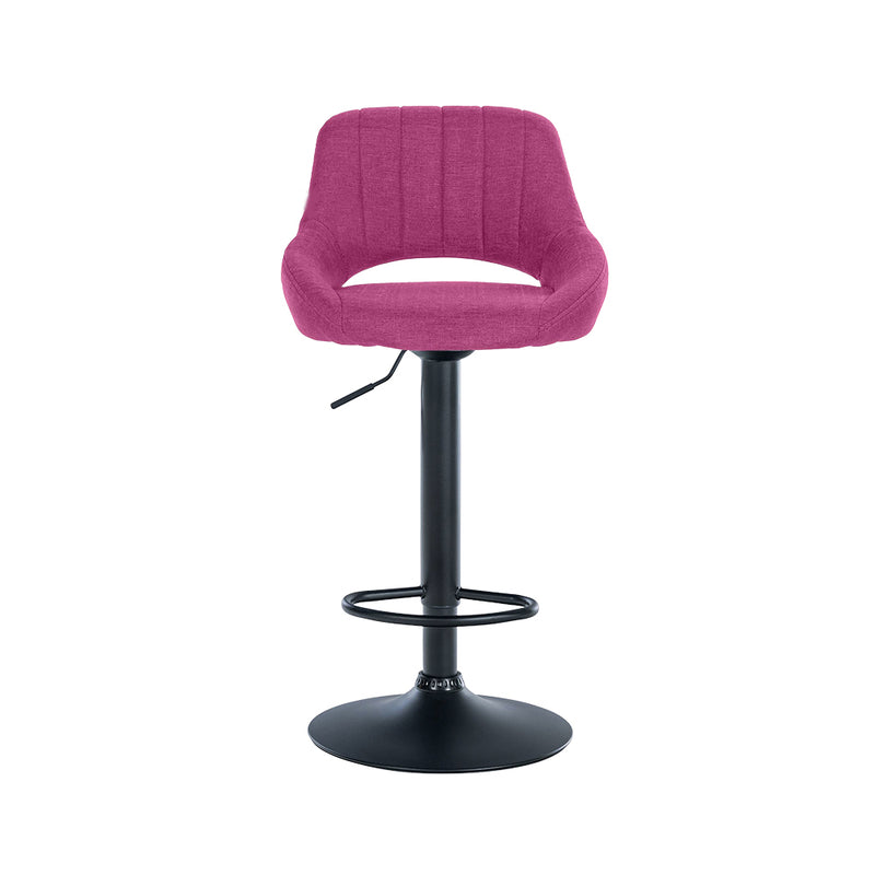 Barhocker Mainz . schwarz . Stoff lila
