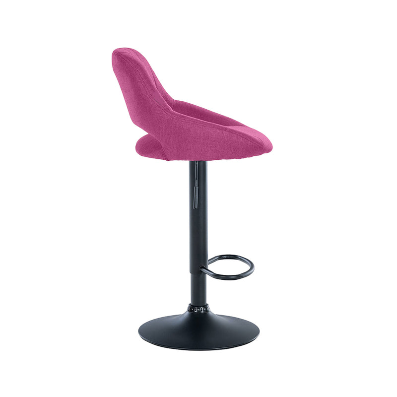 Barhocker Mainz . schwarz . Stoff lila