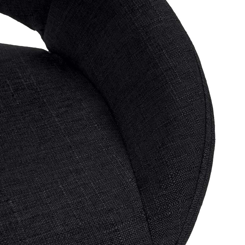 Barhocker Mainz . schwarz . Stoff schwarz
