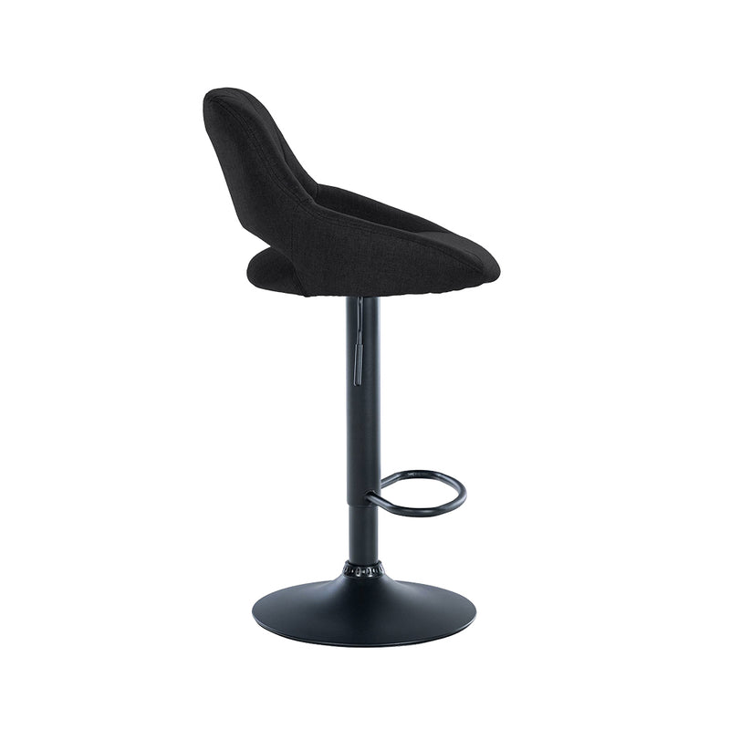 Barhocker Mainz . schwarz . Stoff schwarz