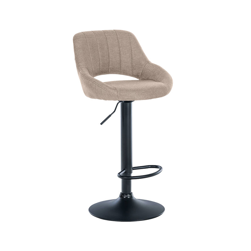 Barhocker Mainz . schwarz . Stoff taube