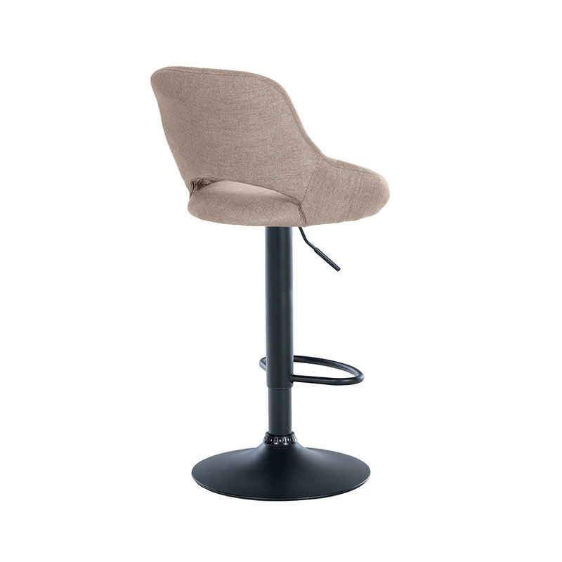 Barhocker Mainz . schwarz . Stoff taube