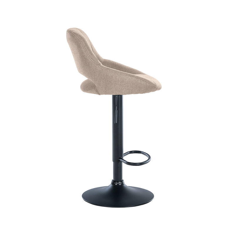 Barhocker Mainz . schwarz . Stoff taube