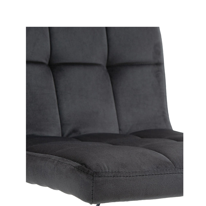 Barhocker Pula . Samt schwarz . schwarz