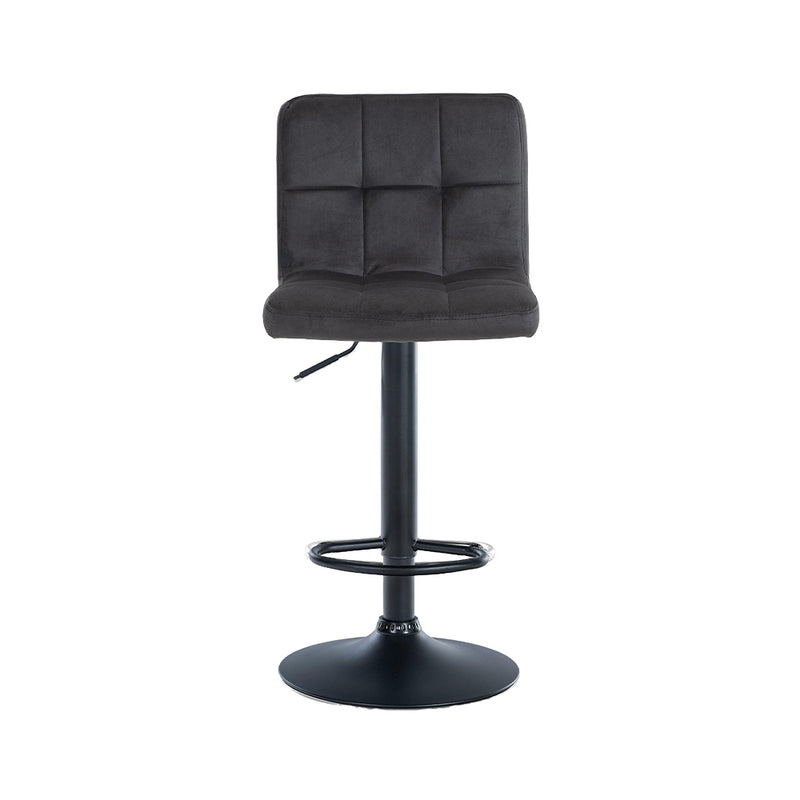 Barhocker Pula . Samt schwarz . schwarz