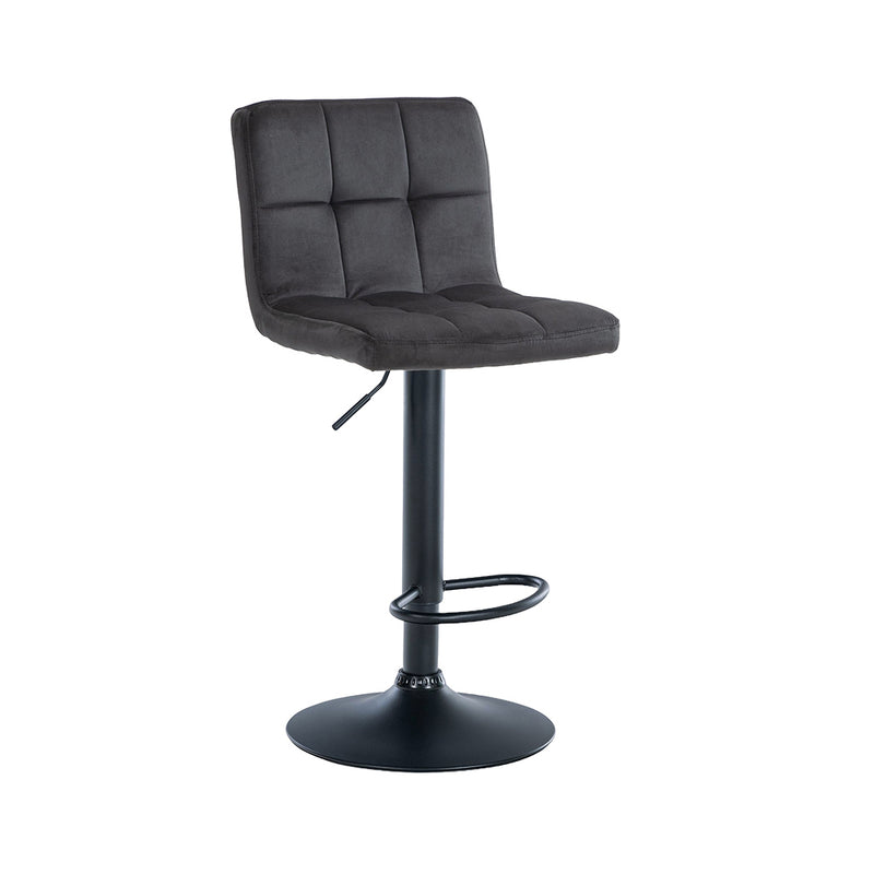 Barhocker Pula . schwarz . Samt schwarz