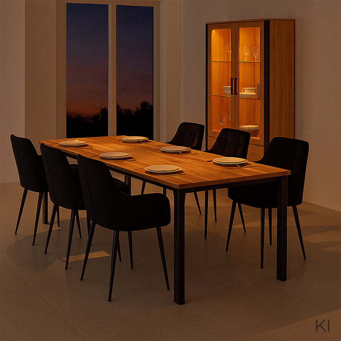 Stuhl . Foggia . Samt . schwarz