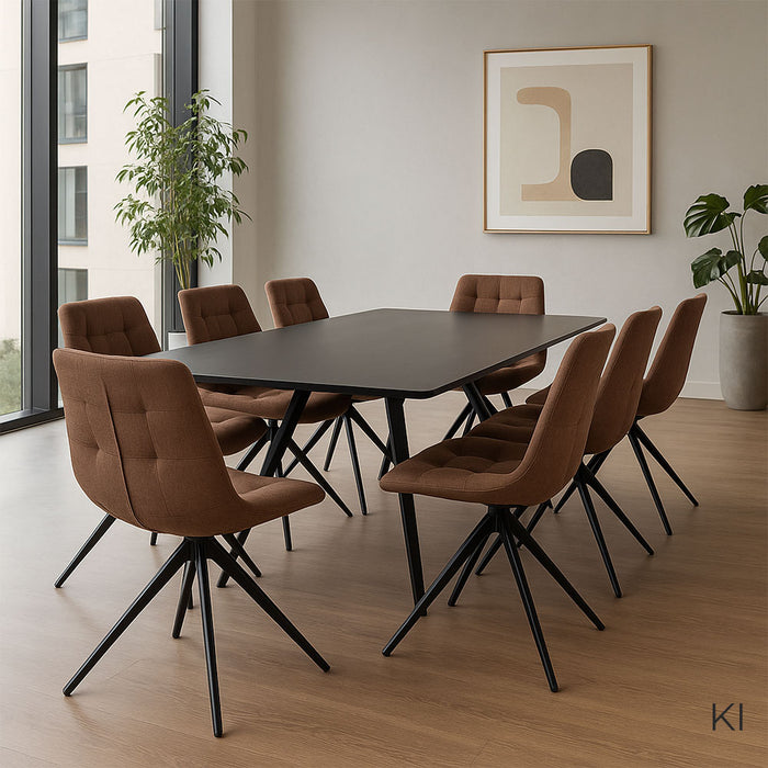 Stuhl . Mals . Stoff . braun