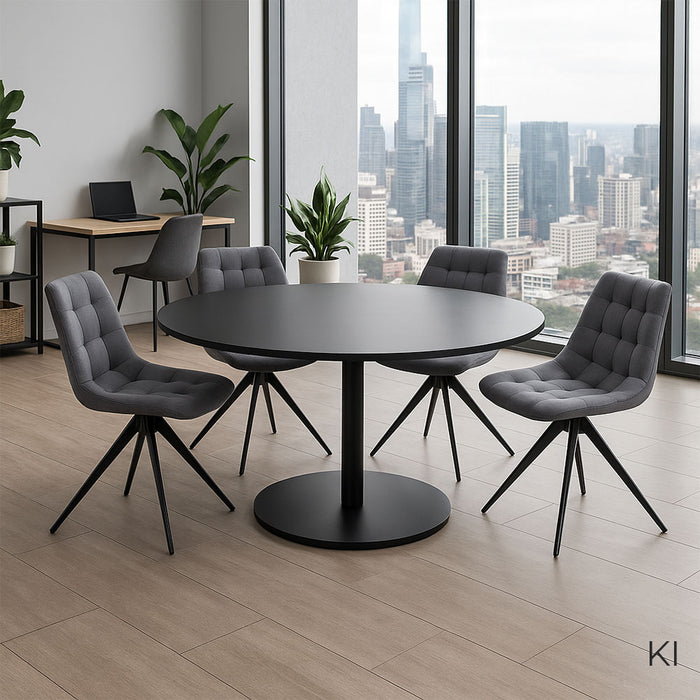 Stuhl . Mals . Stoff . dunkelgrau