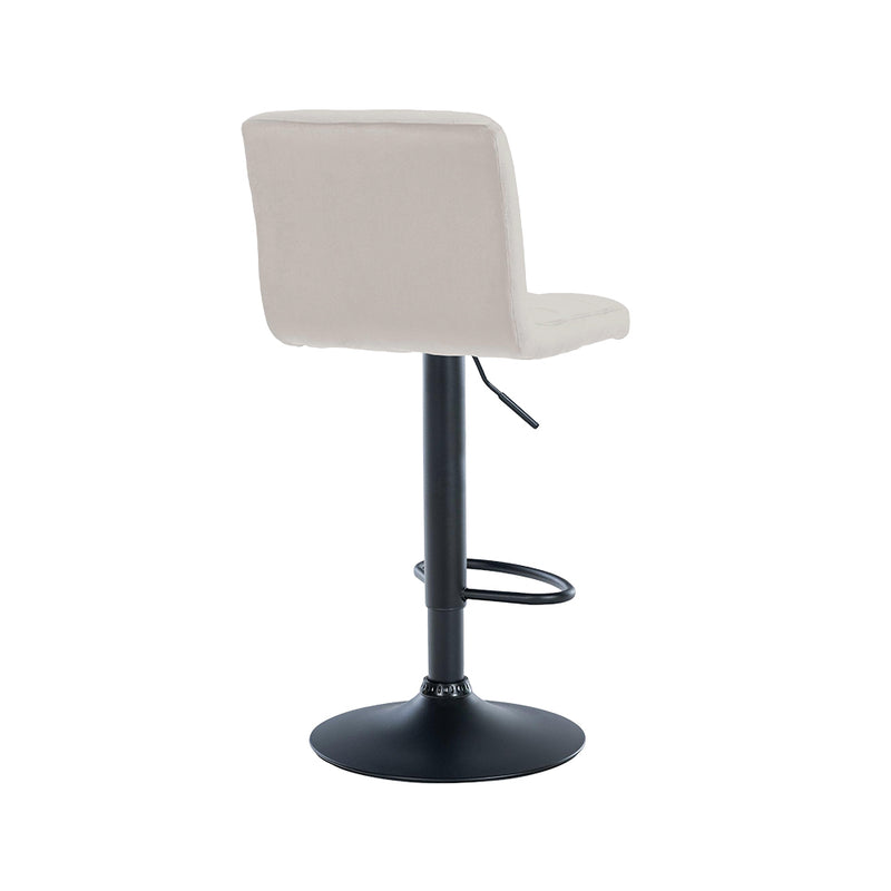 Barhocker Pula . schwarz . Samt creme